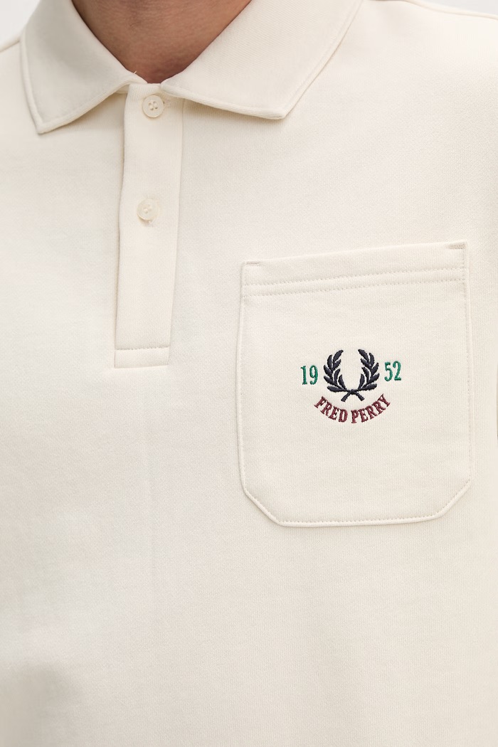 Hanorac de bumbac Fred Perry bej M9846.560