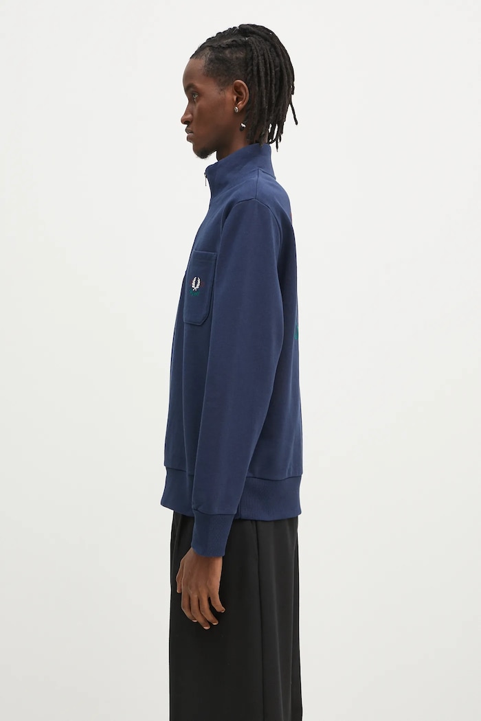 Хлопковая кофта Fred Perry M9847.X86 тёмно-синий SS25