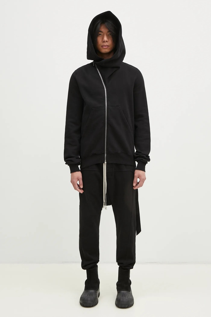 Rick Owens cotton sweatshirt Mountain cotton black DU01E3286.F