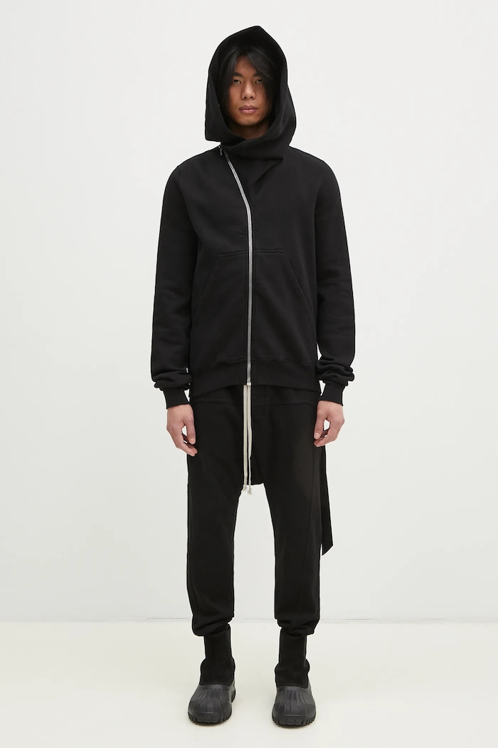 Rick Owens cotton sweatshirt Mountain cotton black DU01E3286.F