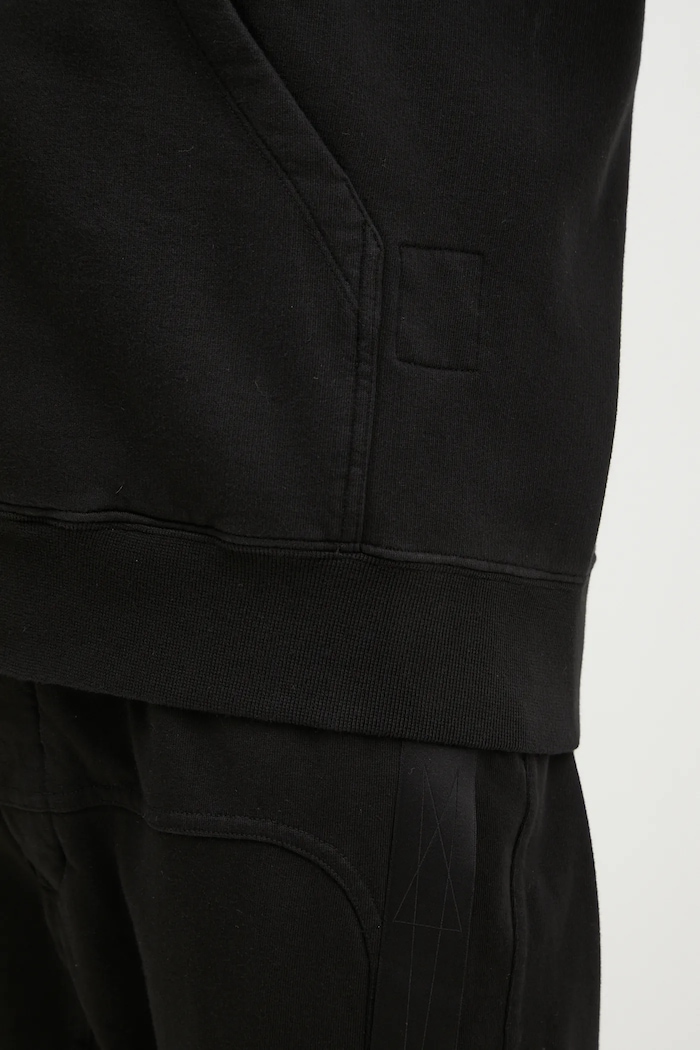 Rick Owens cotton sweatshirt Mountain black DU01E3286.F