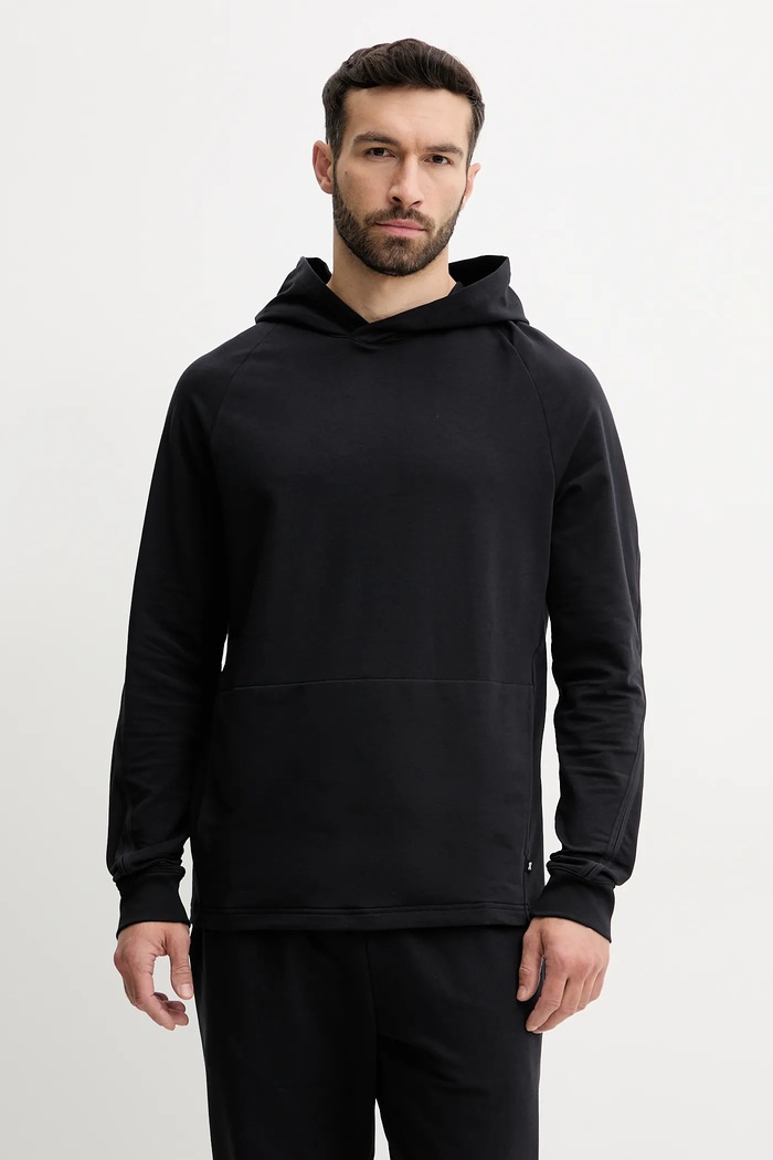 On bluza dresowa Studio z kapturem czarny 1MF11760553