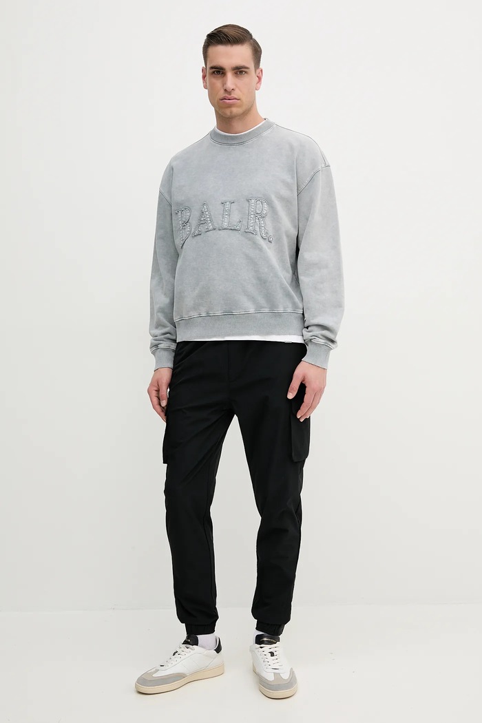 BALR. bluza bawełniana B1262.1093 szary SS25