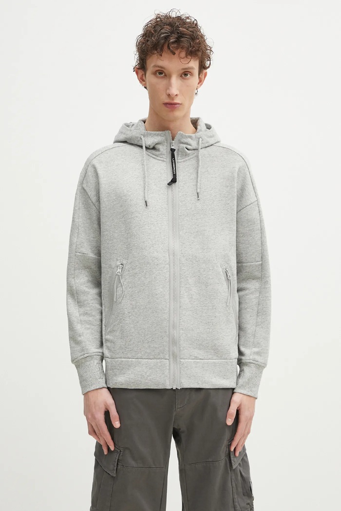 C.P. Company bluza bawełniana bawełna szary 18CMSS028A005086W