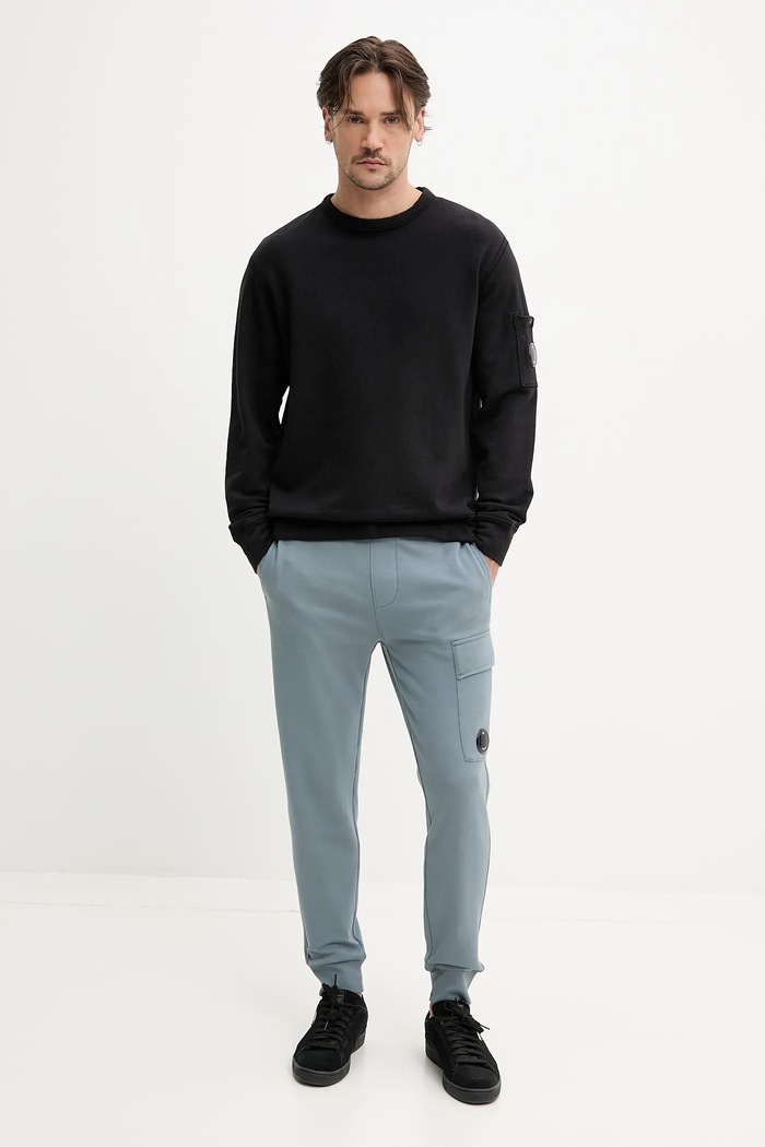 C.P. Company bluza bawełniana 18CMSS266A110337O czarny SS25