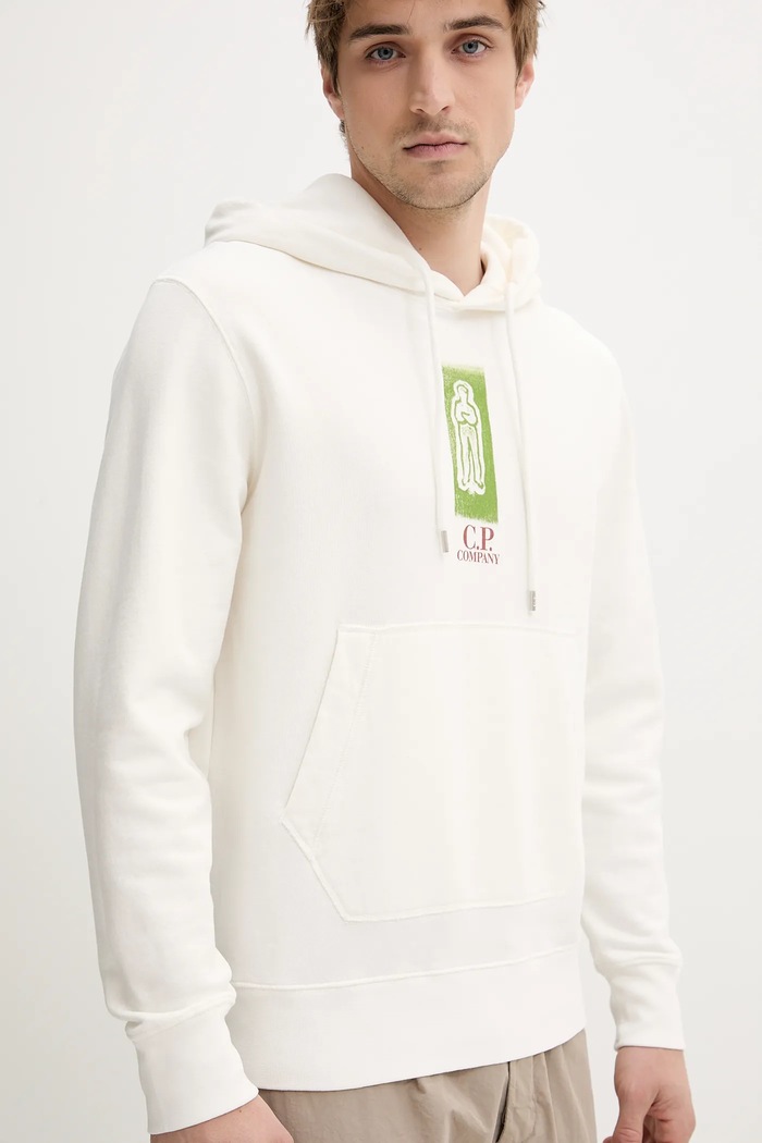 C.P. Company bluza bawełniana beżowy 18CMSS313A006312G