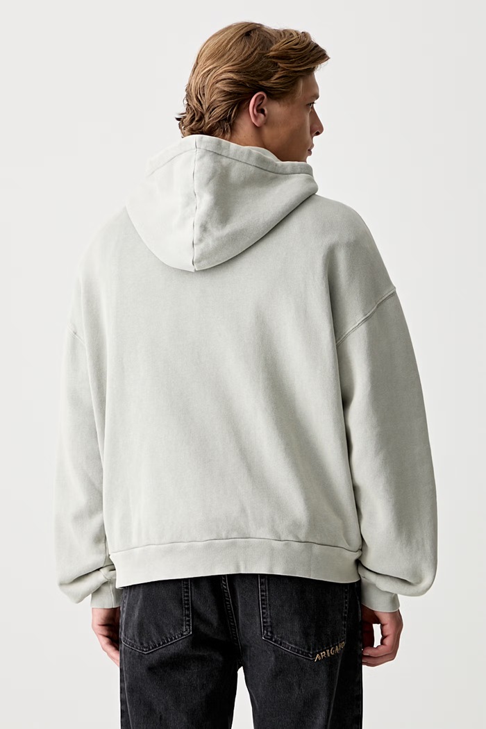 Odzież Axel Arigato Patch Washed Hoodie bluza z kapturem bawełniana męska A2993002 zielony