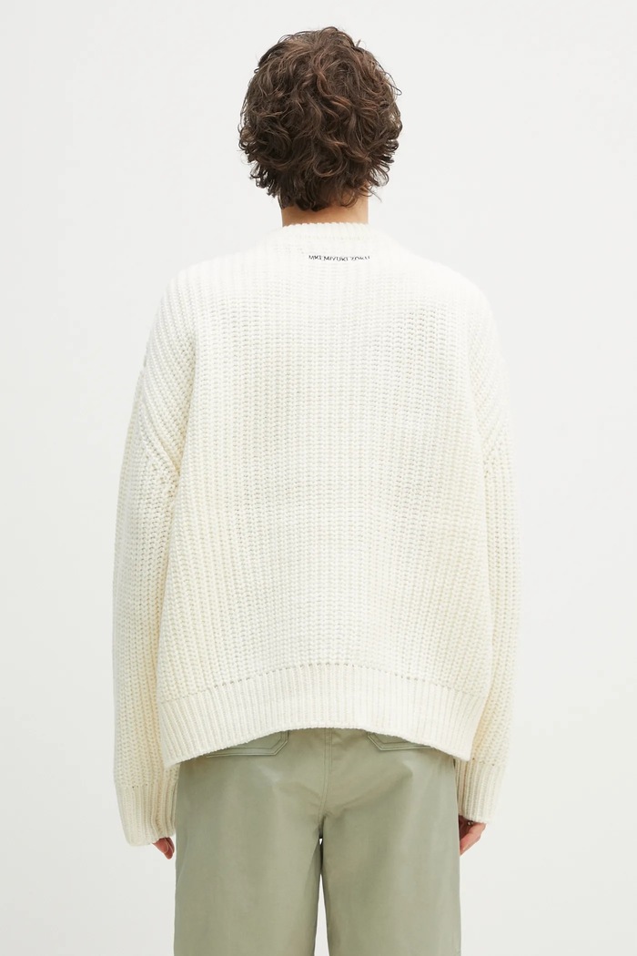 Ρούχα Πουλόβερ με προσθήκη μαλλιού MKI MIYUKI ZOKU Chunky Rib Knit Crewneck CHUNKY.RIB.KNIT.CREWNE. μπεζ