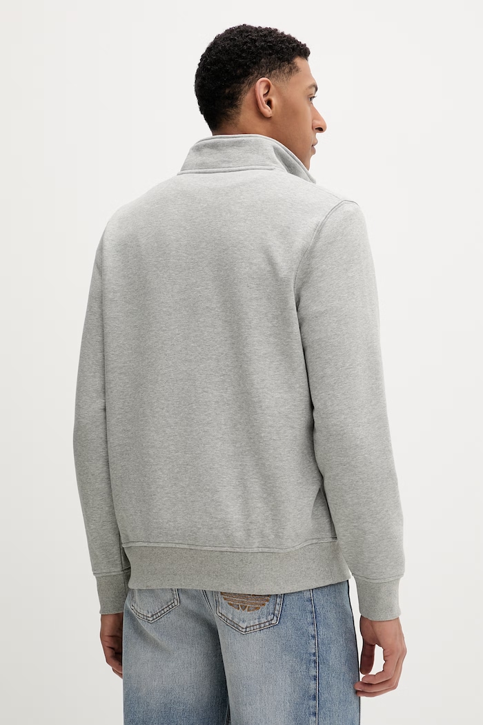 Odzież Dickies bluza Oakport Quarter Zip Heather Grey DK0A4XD4HG01 szary