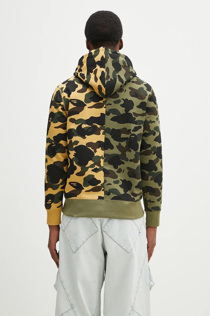 Clothing A Bathing Ape cotton sweatshirt 1St Camo Separate 1L30114007 green