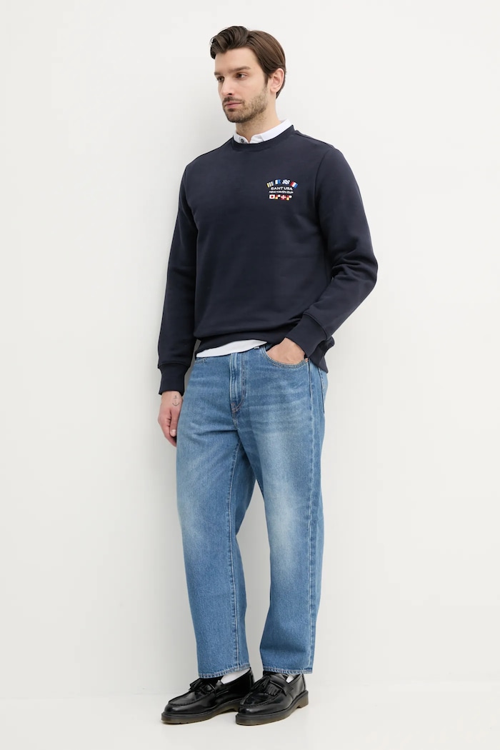 Gant bluza 2067039 bleumarin SS25