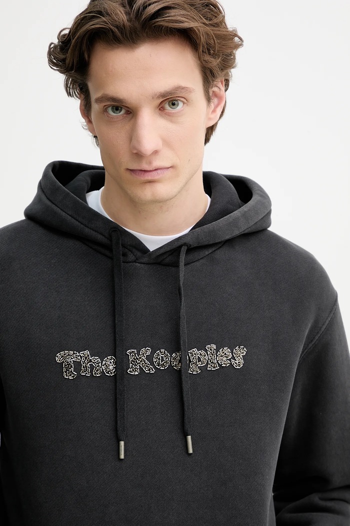 Βαμβακερή μπλούζα The Kooples γκρί HSWE30020K
