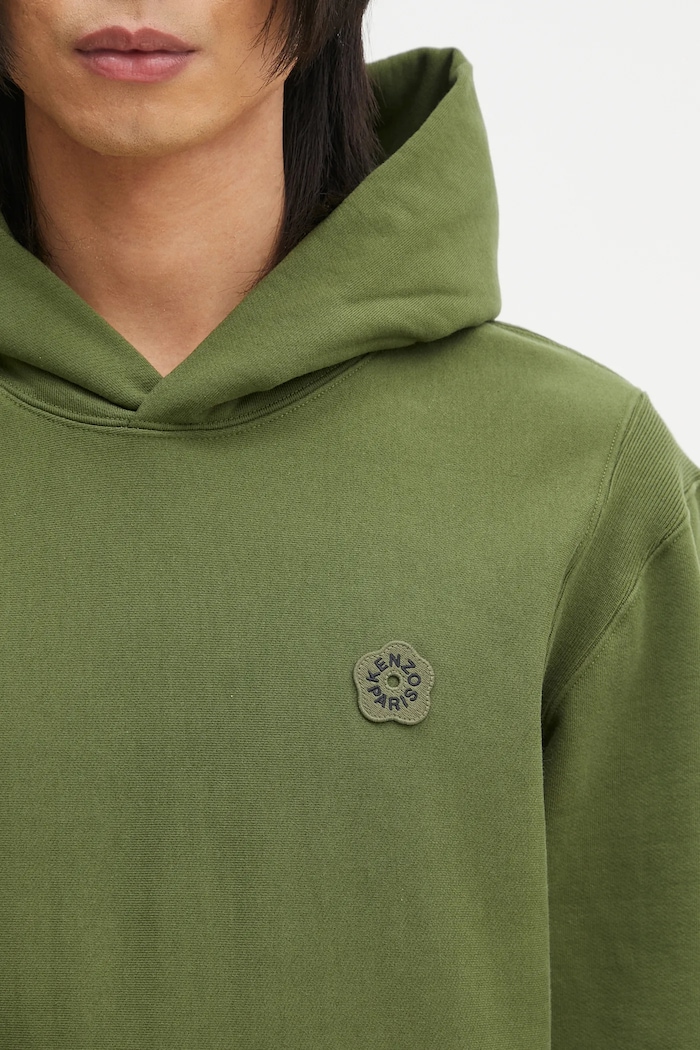 Kenzo cotton sweatshirt Boke Flower 2.0 green FF55SW2554MC.50