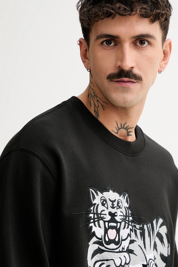 Kenzo pamut melegítőfelső fekete FF55SW2634MF.99J