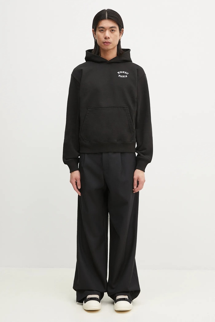 Памучен суичър Kenzo FF55SW2724MC.99J черен