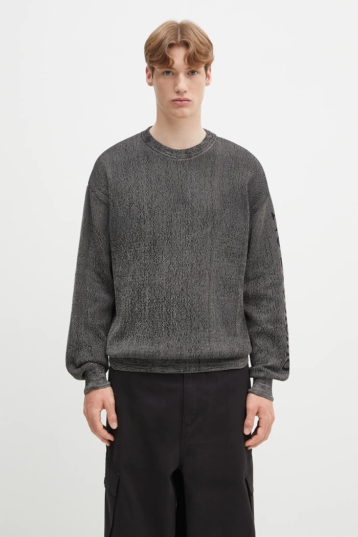 Свитер No Problemo Alien-O Glitch Knit Crew Neck гладкий чёрный NP2001903