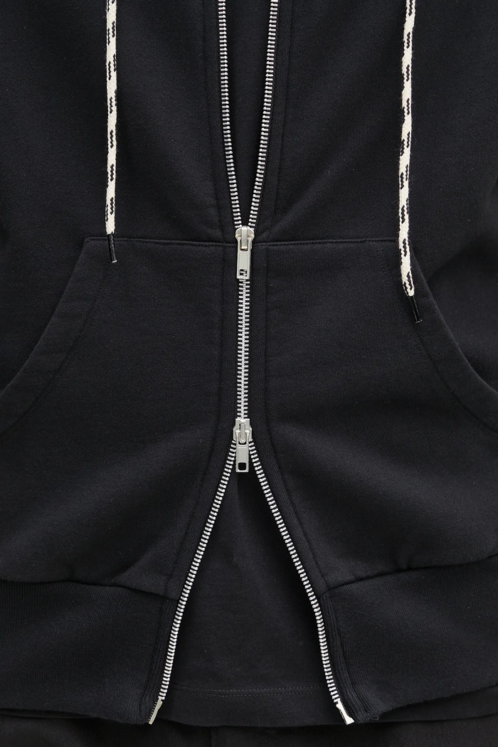Bavlněná mikina No Problemo Alien-O Zip Through Hoodie černá NP2003003