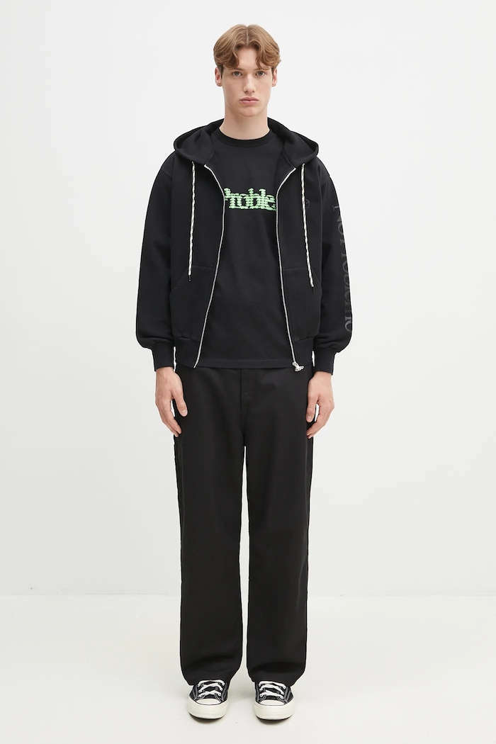 No Problemo pamut melegítőfelső Alien-O Zip Through Hoodie NP2003003 fekete