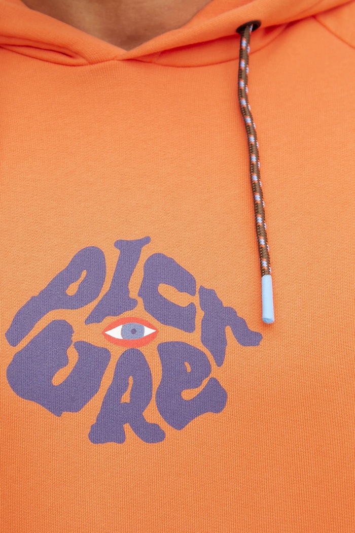 Памучен суичър Picture Thru Eye MSW0467 оранжев