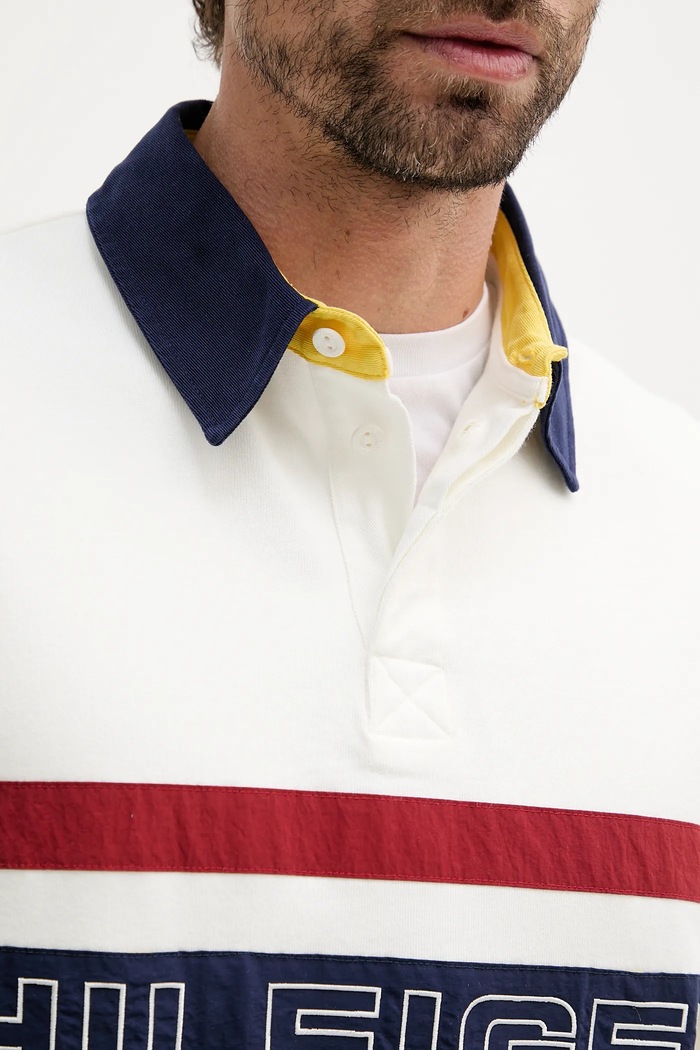 Βαμβακερή μπλούζα Tommy Hilfiger SAILING MN0MN00018 λευκό