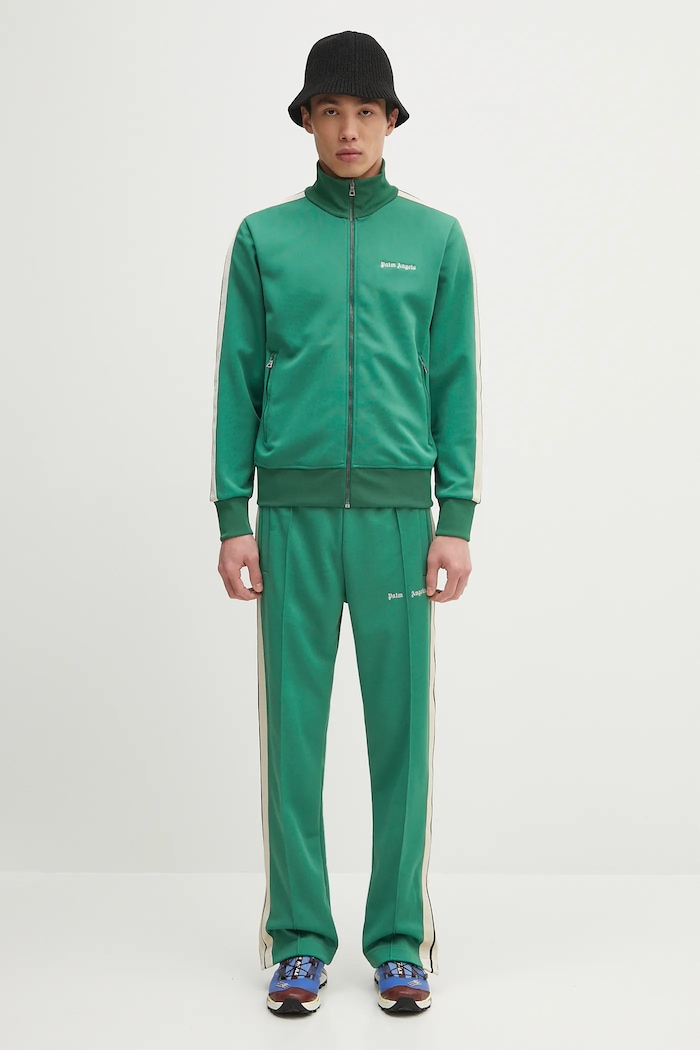Μπλούζα Palm Angels Classic Logo Track PMBD058S25FAB0015703 πράσινο