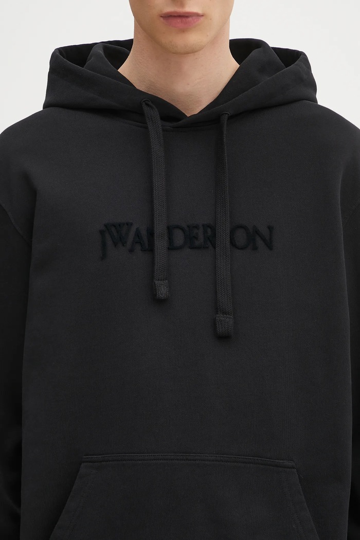Хлопковая кофта JW Anderson Logo Embroidery чёрный JW0214.PG1632.999