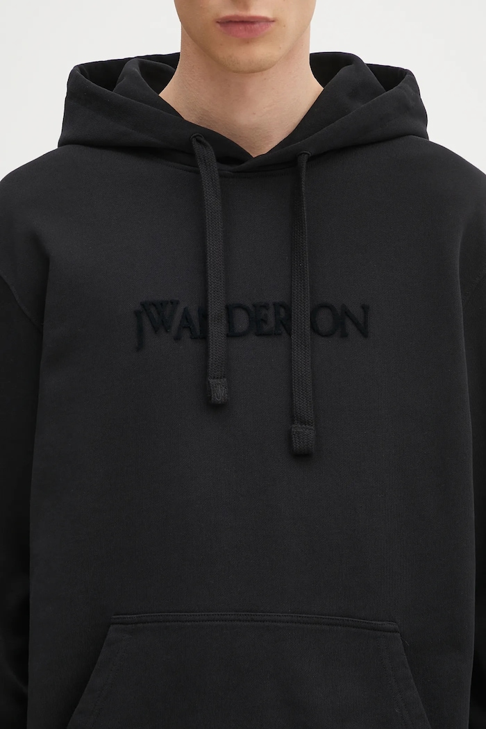 Хлопковая кофта JW Anderson Logo Embroidery чёрный JW0214.PG1632.999