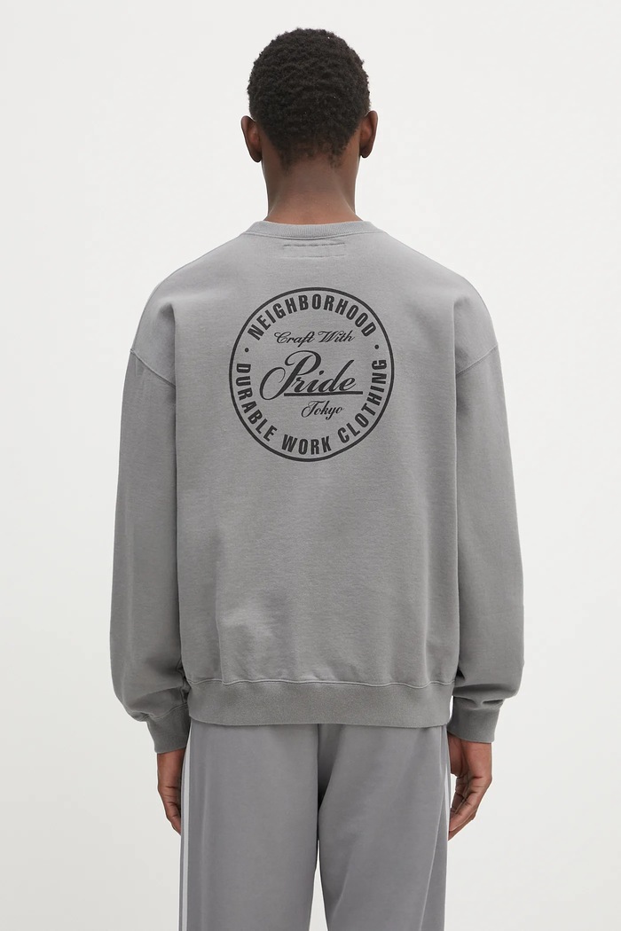 Clothing NEIGHBORHOOD cotton sweatshirt Classic Sweat Shirt Ls 242FPNH.CSM01 gray