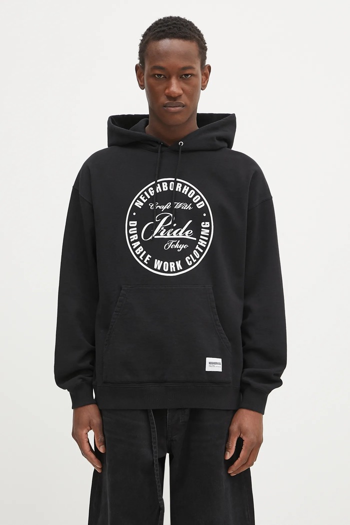 NEIGHBORHOOD cotton sweatshirt Classic Sweat Hoodie Ls cotton black 242FPNH.CSM02