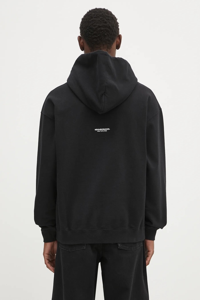 Clothing NEIGHBORHOOD cotton sweatshirt Classic Sweat Hoodie Ls 242FPNH.CSM02 black