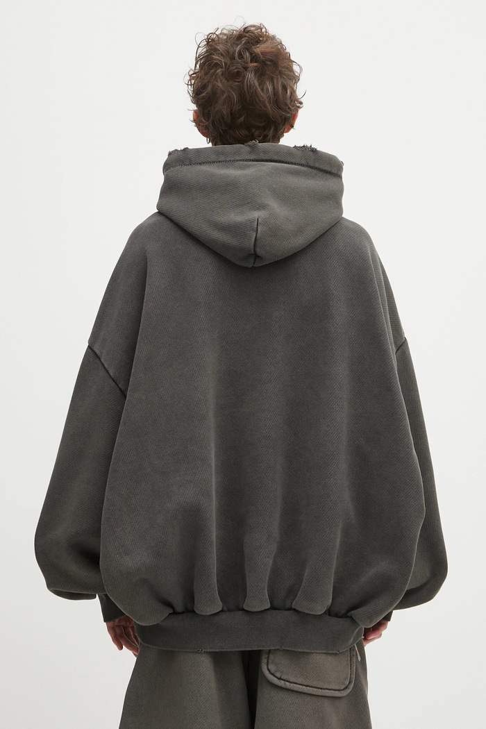 Clothing Maison MIHARA YASUHIRO cotton sweatshirt Amateur Sewn Wide Back Hoodie A14HD522 gray