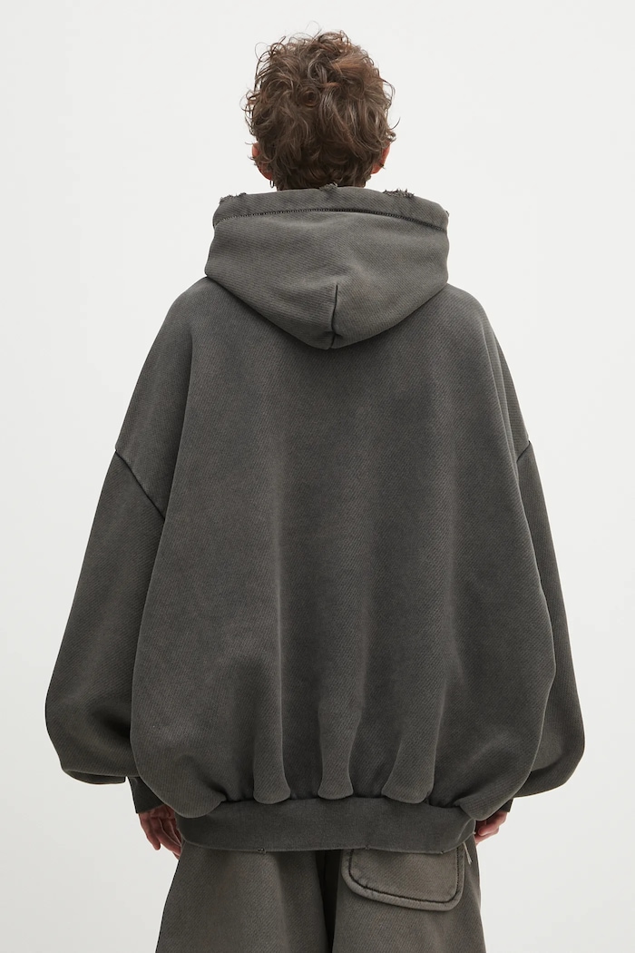 Clothing Maison MIHARA YASUHIRO cotton sweatshirt Amateur Sewn Wide Back Hoodie A14HD522 gray