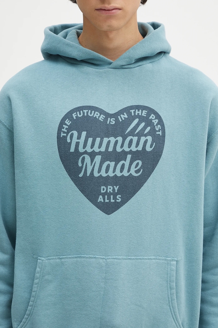 Памучен суичър Human Made Tsuriami Hoodie тюркоазен HM29CS015