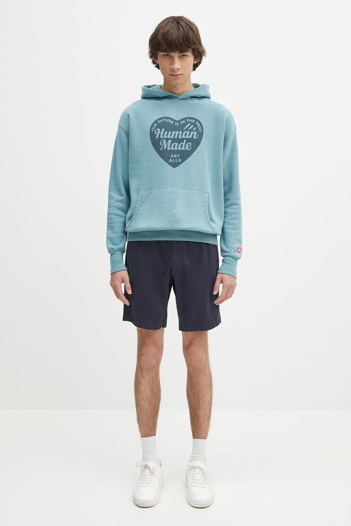 Памучен суичър Human Made Tsuriami Hoodie HM29CS015 тюркоазен