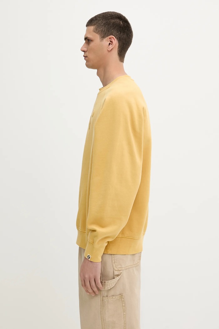 Памучен суичър AAPE Now Crew Neck AAPSWMB320XXN жълт SS25
