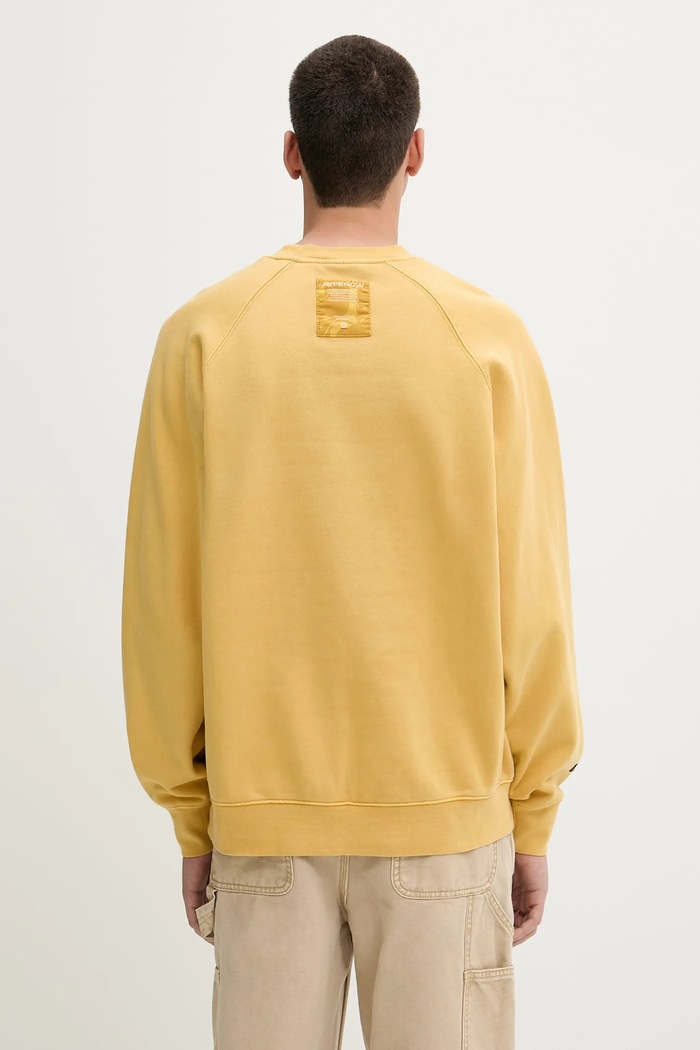 Дрехи Памучен суичър AAPE Now Crew Neck AAPSWMB320XXN жълт