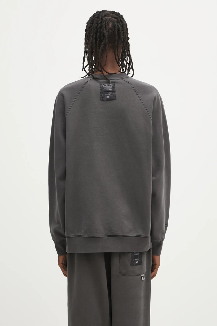 Clothing AAPE cotton sweatshirt Now Crew Neck AAPSWMB320XXN black