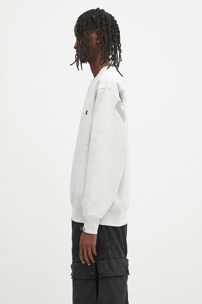 AAPE sweatshirt Now Crew Neck AAPSWMB321XAN gray SS25