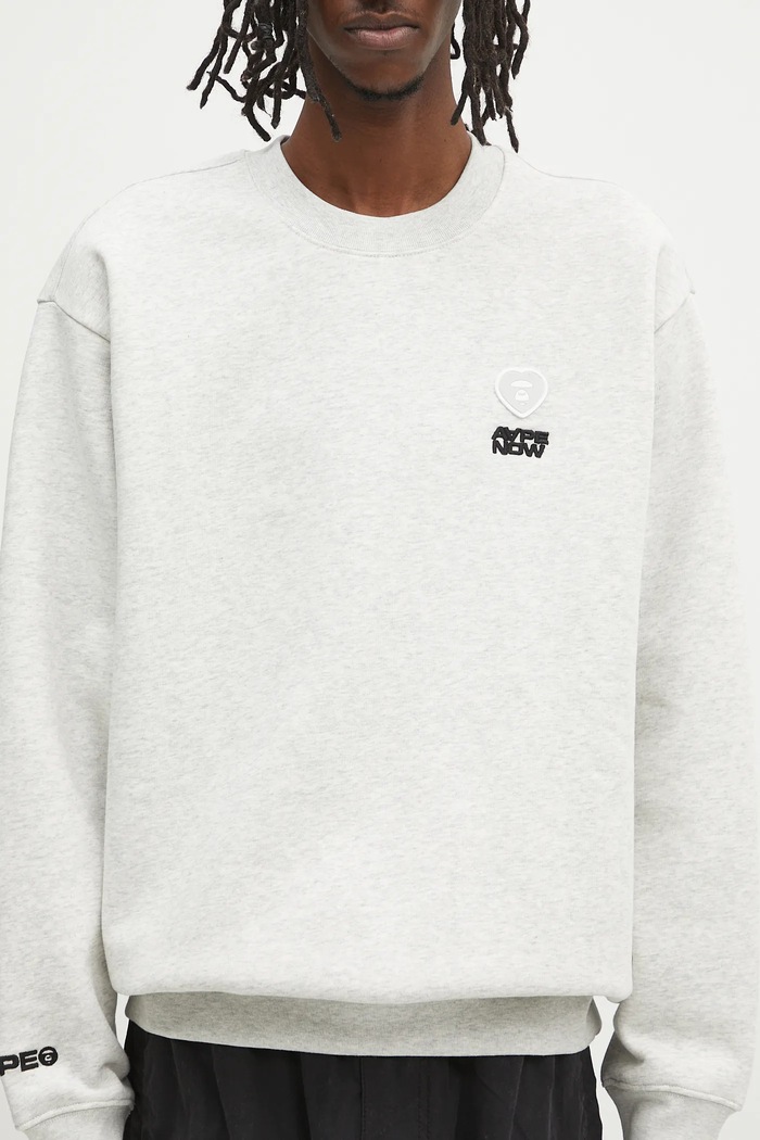 AAPE sweatshirt Now Crew Neck AAPSWMB321XAN gray