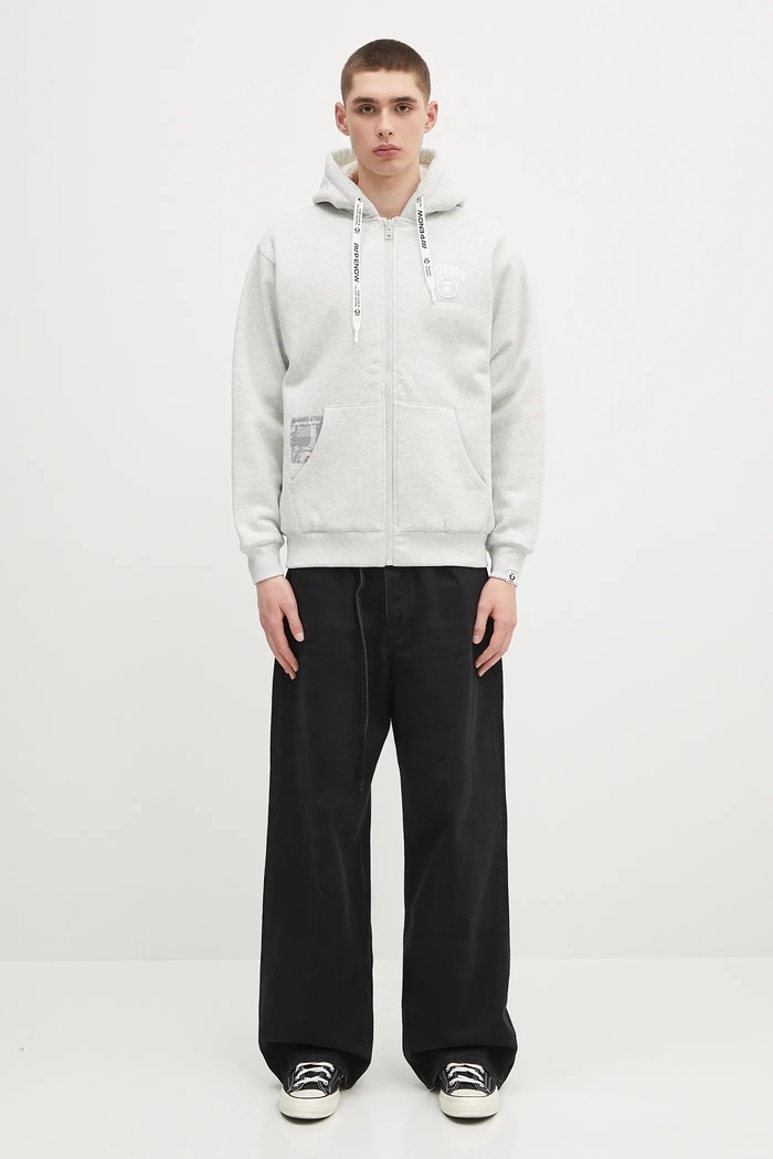 Суичър AAPE Now Zip Up AAPSWMB332XAN сив