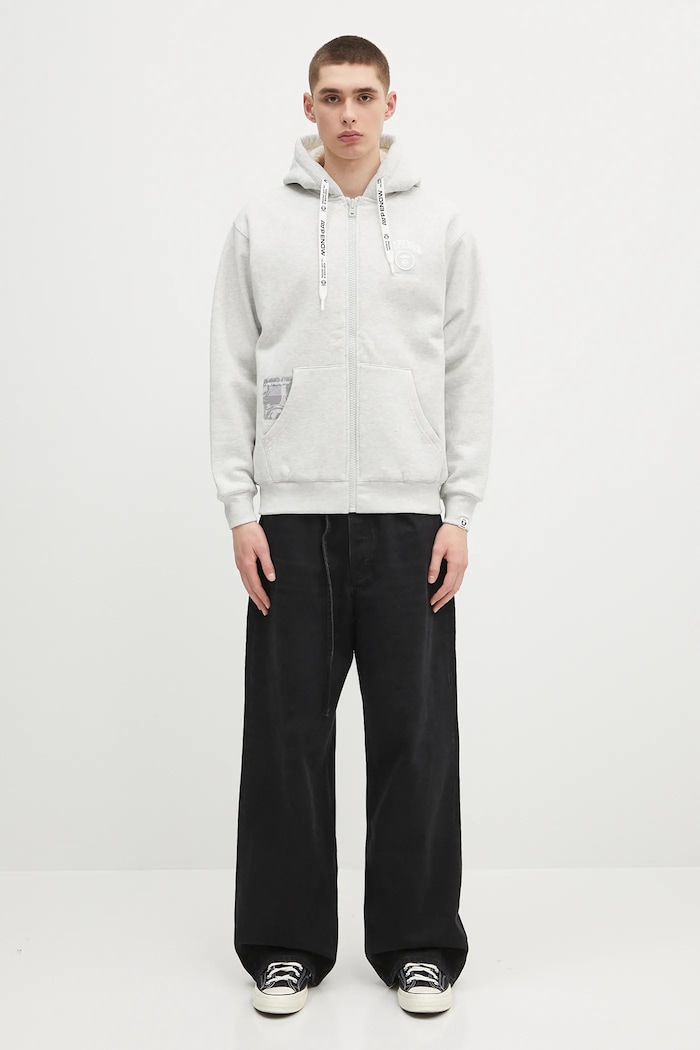 Суичър AAPE Now Zip Up AAPSWMB332XAN сив