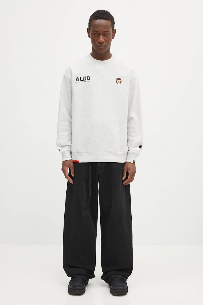AAPE sweatshirt Aaper Crew Neck AAPSWMB377XAN gray