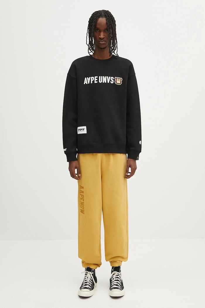 AAPE sweatshirt Aaper Crew Neck AAPSWMB379XXN black
