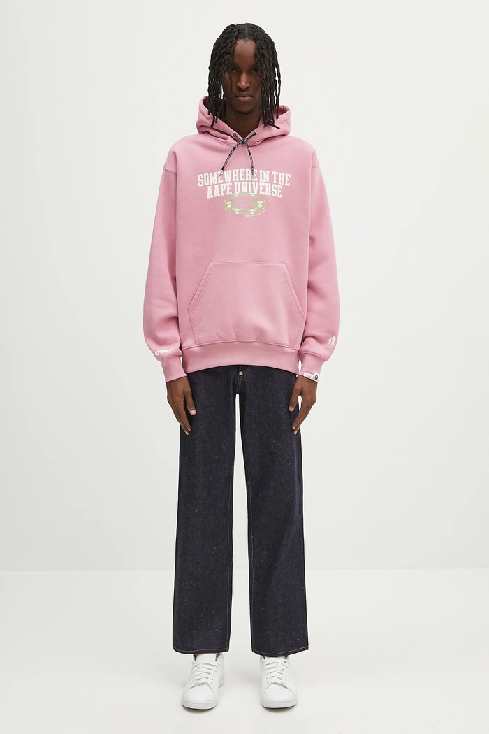 AAPE sweatshirt Basic AAPSWMB342XXN pink