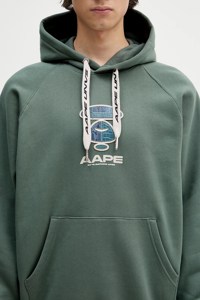Dukserica AAPE Main zelena AAPSWMB357XXN