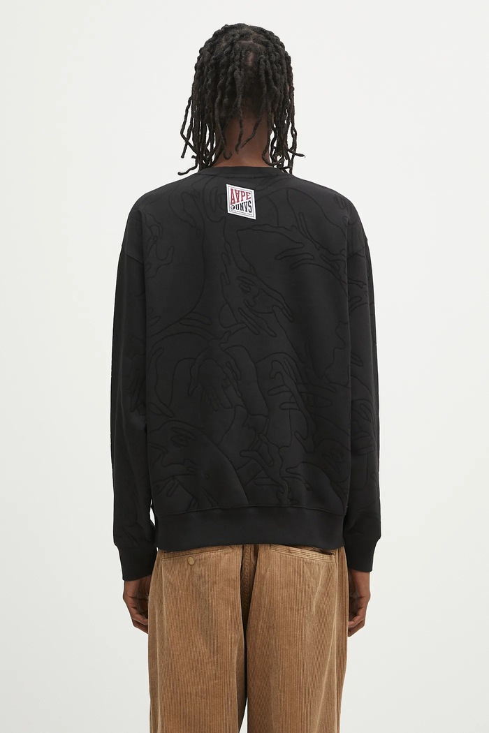 Clothing AAPE sweatshirt Main Crew Neck AAPSWMB385XXN black