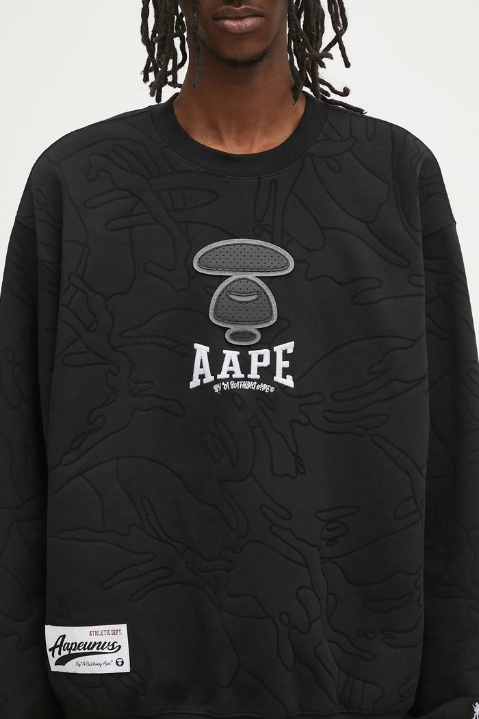 AAPE sweatshirt Main Crew Neck black AAPSWMB385XXN