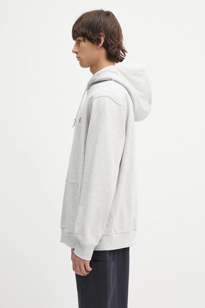 Gramicci cotton sweatshirt One Point Hooded Sweatshirt G307.FT gray SS25