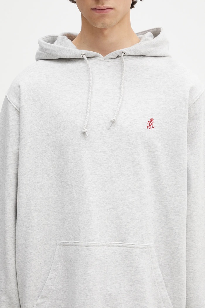 Gramicci cotton sweatshirt One Point Hooded Sweatshirt gray G307.FT