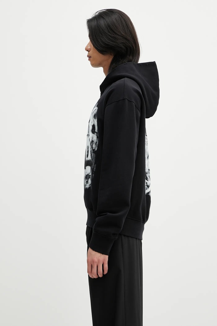 Helmut Lang cotton sweatshirt SCRIBBLE.H2.LIGHT.CT P02HM514 black SS25